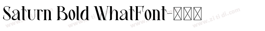 Saturn Bold WhatFont字体转换